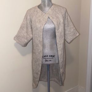 Mohair Sweater Open Front Cardigan Italian Made One Size